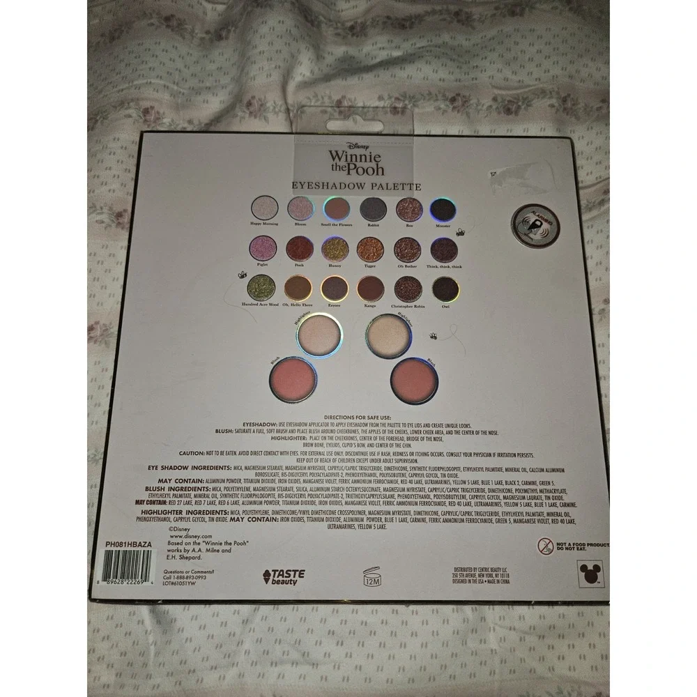 Taste Beauty Disney Winnie The Pooh Face And Eyeshadow Palette  New